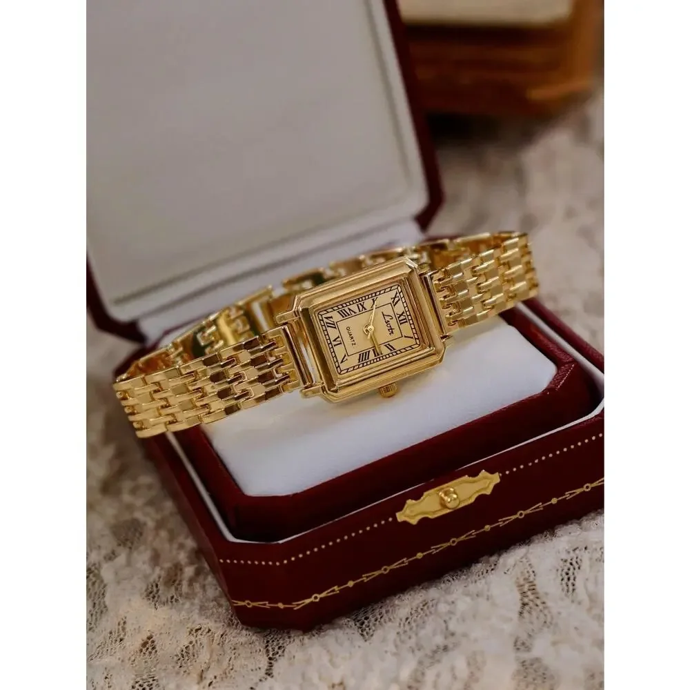 Gold Vintage Style Women’s Square Watch